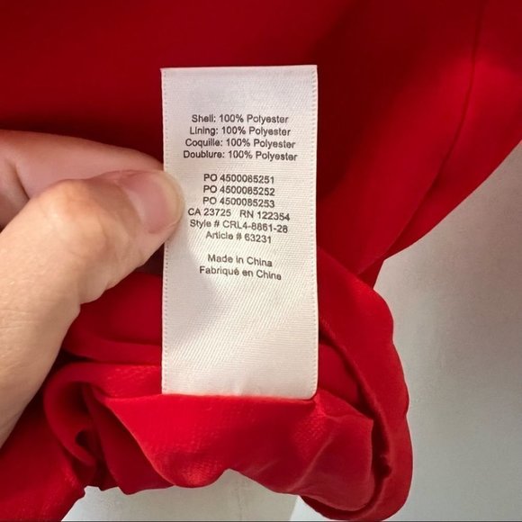 Aritzia Wilfred Neufchâtel Off Shoulder Ruffle Dress Red Mini Dress - Picture 16 of 16